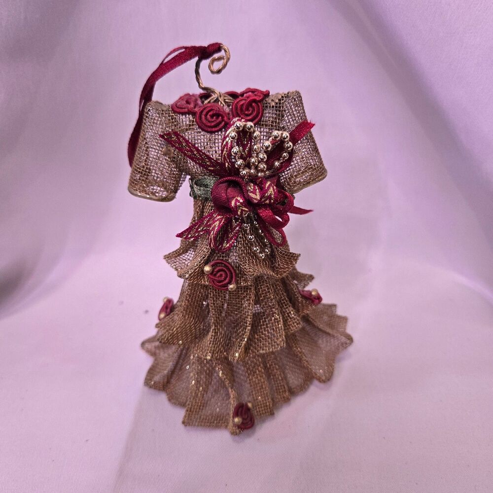 Victorian Style Dress Christmas Ornament